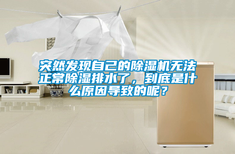突然發現自己的除濕機無法正常除濕排水了，到底是什么原因導致的呢？